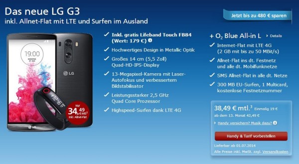 LG G3 bei o2 ab 1. Juli erhältlich