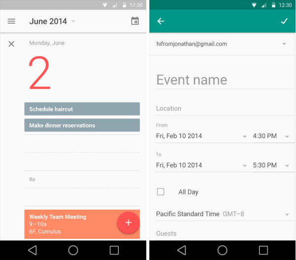 Android L: Neue Screenshots von weiteren Apps in Material Design aufgetaucht