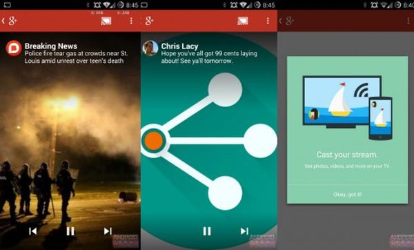 Google+ für Android: Update ermöglicht Stream via Chromecast [Download]