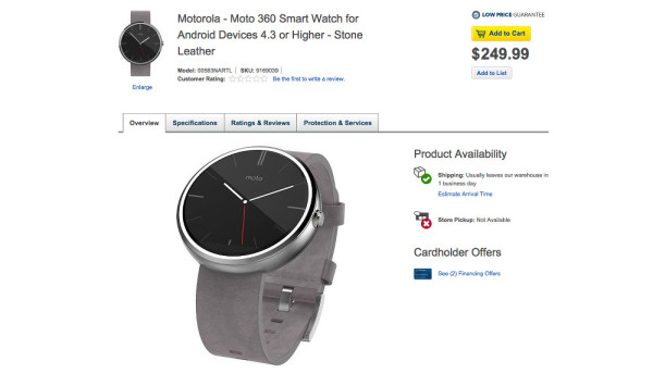 Motorola Moto 360 Stone Leather Armband zeigt sich
