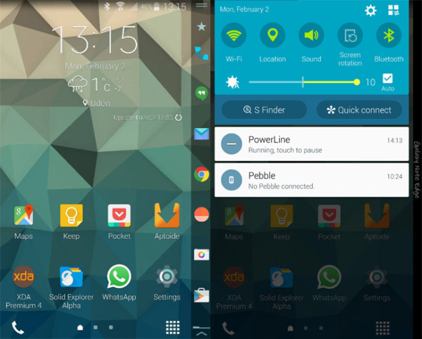 Samsung Galaxy Note Edge Android 5.0.1 Lollipop Update aufgetaucht