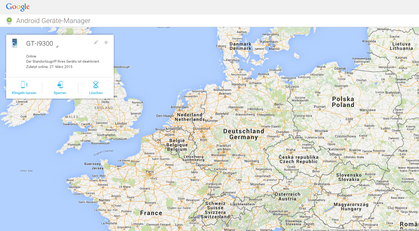 Google Geräte Manager