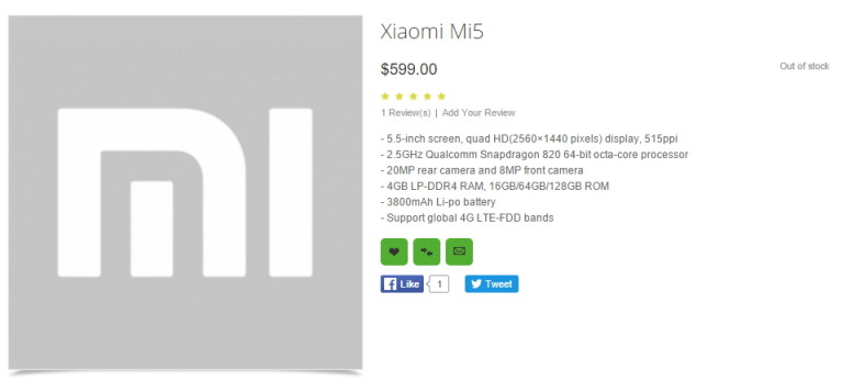 Xiaomi Mi5: Händler leakt Spezifikationen