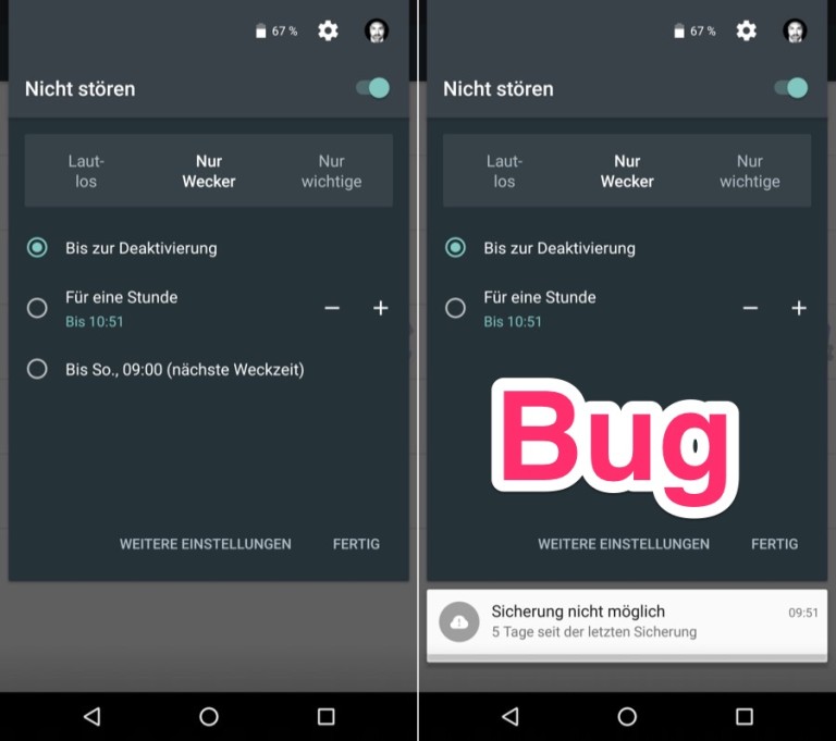Android Marshmallow Bug