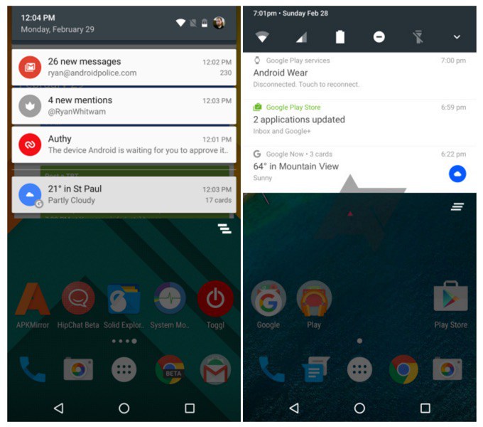 Android N: Neue Screenshots der Oberfläche aufgetaucht