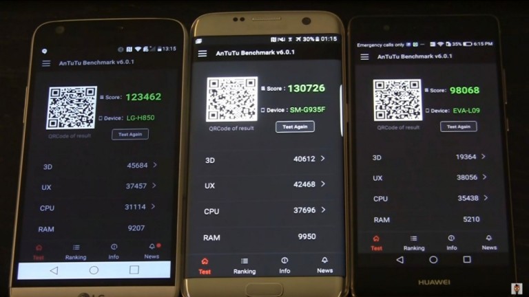 Huawei P9 vs. Samsung Galaxy S7 edge vs. LG G5 Android Smartphones