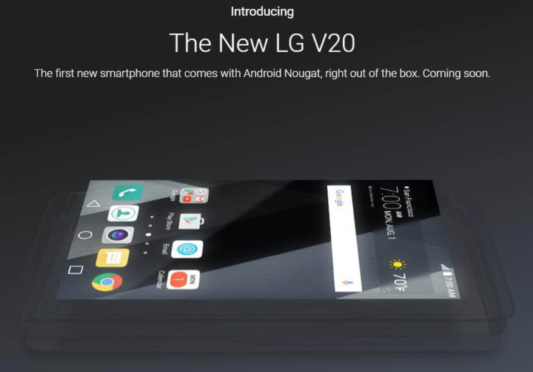 LG V20 erstes Smartphone mit Android 7.0 Nougat out of the box