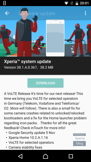 Sony Xperia X Concept Firmware bekommt VoLTE-Update [38.1.A.0.367]