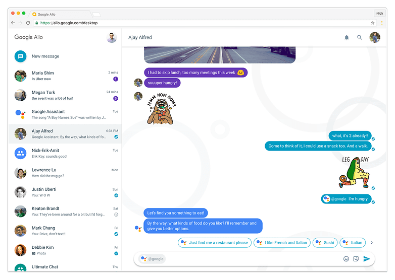 Google Allo for Desktop