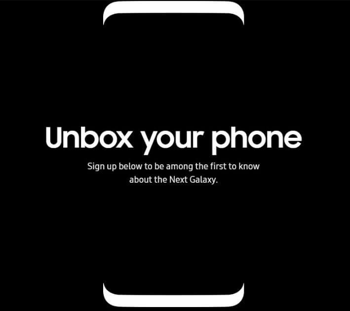 Samsung Galaxy S8: Anmeldeseite mit Teaser online