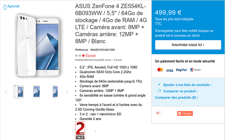 ASUS ZenFone 4 Android Smartphone