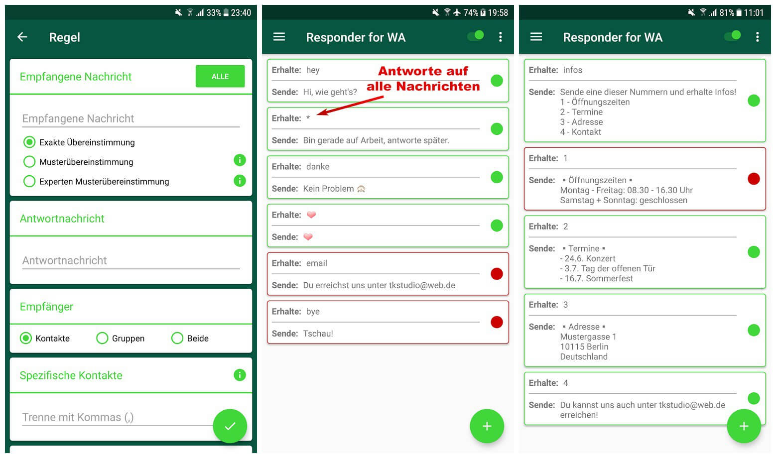 AutoResponder Android App