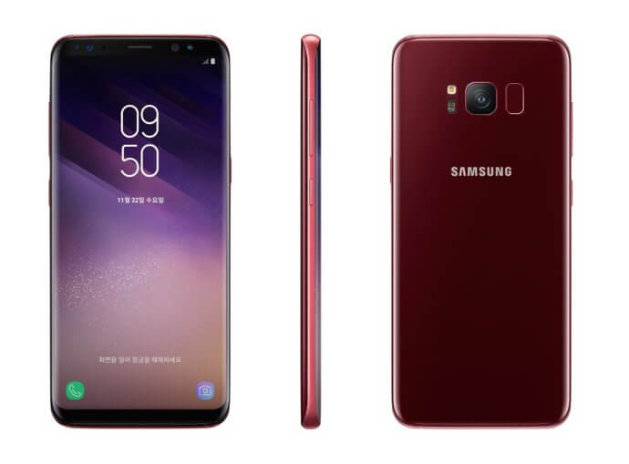 Samsung Galaxy S8 Burgundy Red in Südkorea erhältlich
