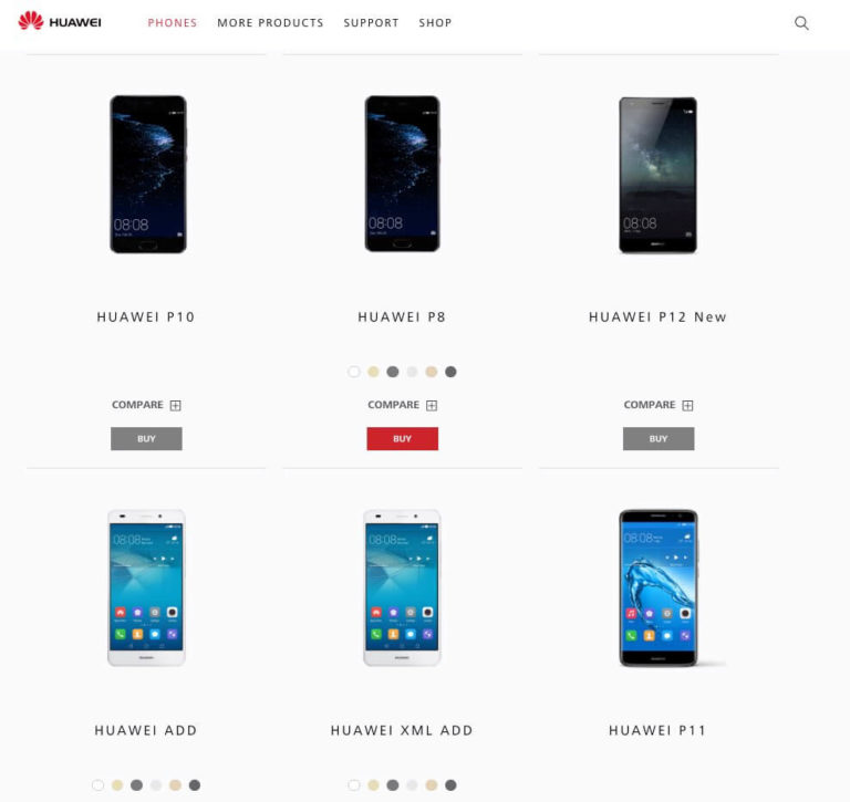 Huawei P11 und Huawei P12 auf Webseite aufgetaucht