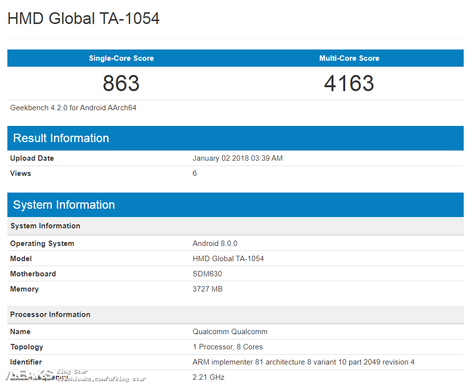 Nokia 6 2018 Android Smartphone