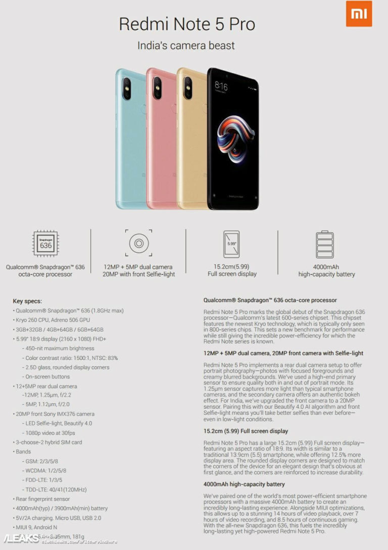 Xiaomi Redmi Note 5 Pro Hands-On [Video]