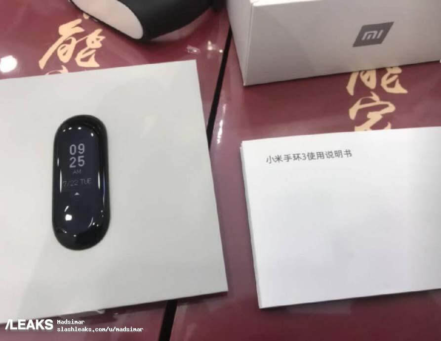 Xiaomi Mi Band 3 Leak