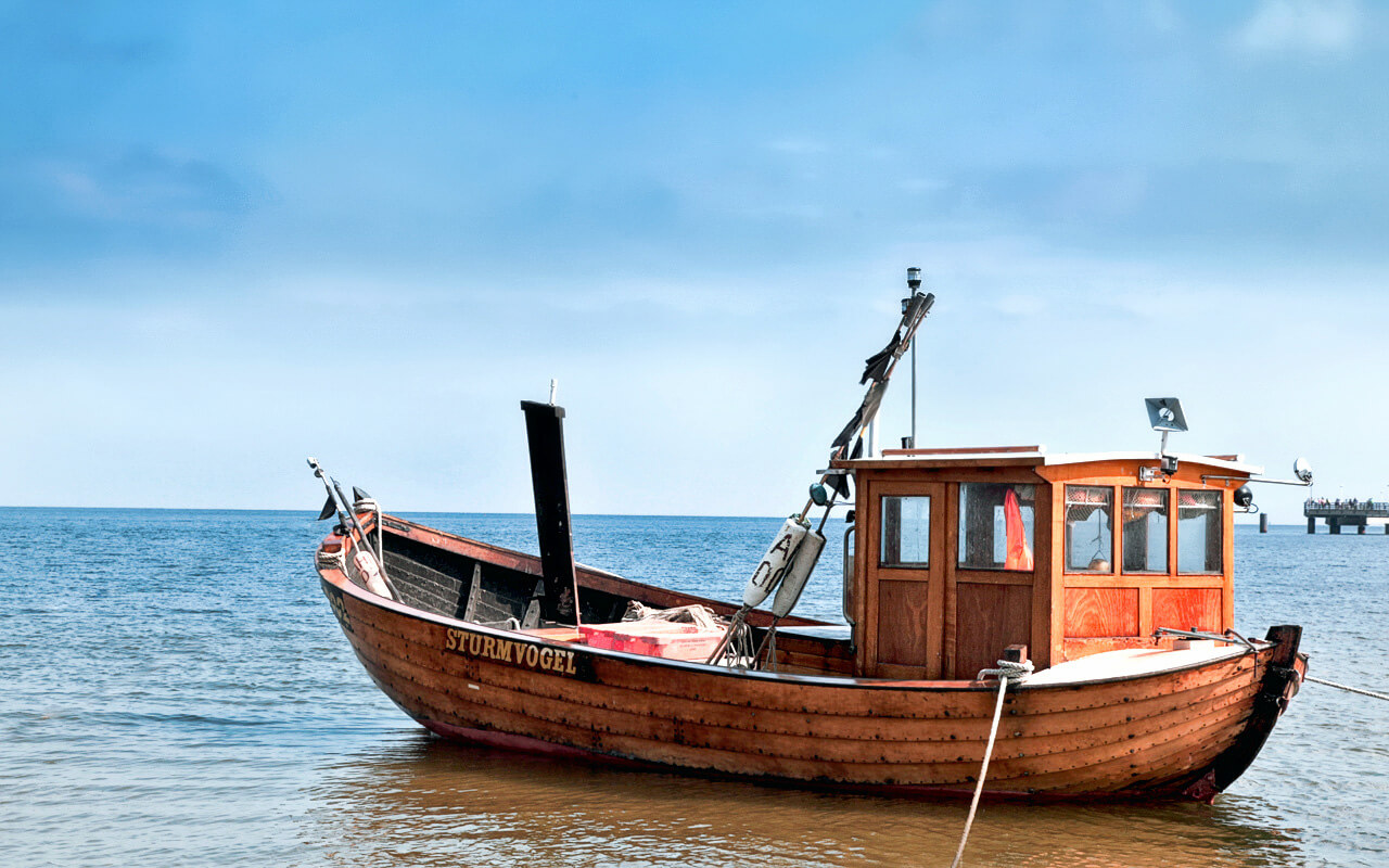 Fischerboot an der Ostsee