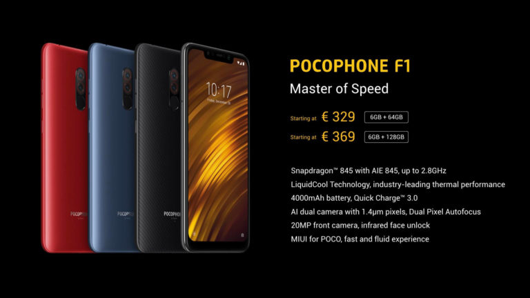 Xiaomi Pocophone F1: Das sind die europäischen Preise
