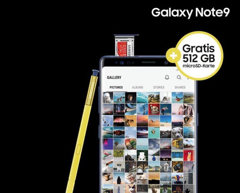 Samsung Galaxy Note 9 mit kostenloser 512 GB microSD-Karte