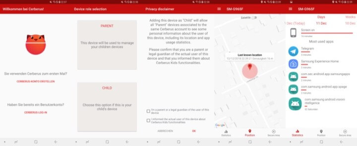 Cerberus Child Safety Android App