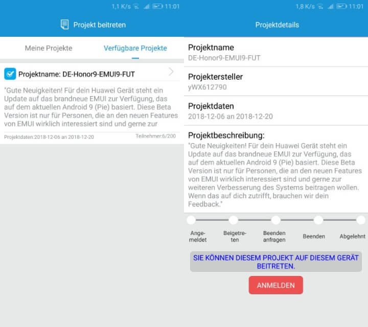 Honor 9 Android 9 Pie Beta