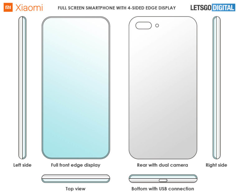 Xiaomi patentiert Smartphone-Display mit 4 gebogenen Kanten