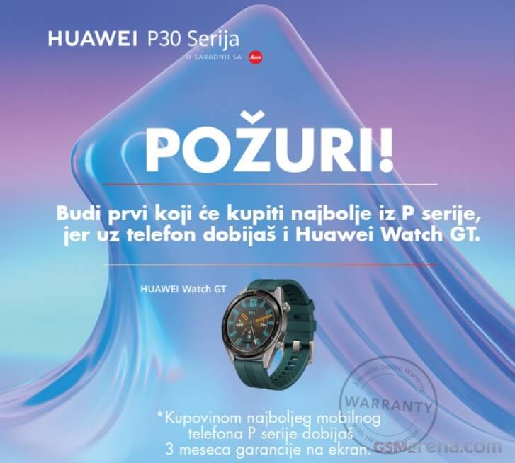 Huawei P30 Reihe mit Huawei Watch GT Angebot