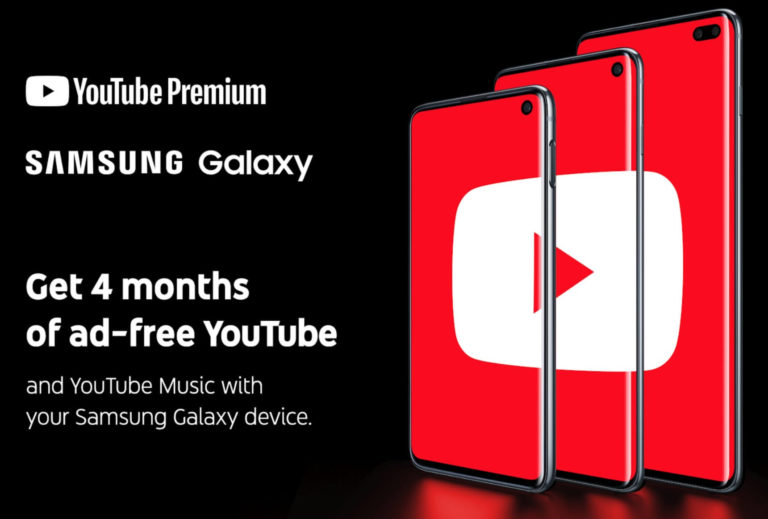 Samsung Galaxy S10 Reihe YouTube-Premium Angebot