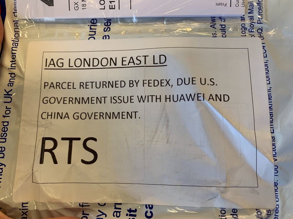 FedEx-Paket Huawei-Smartphone Retour