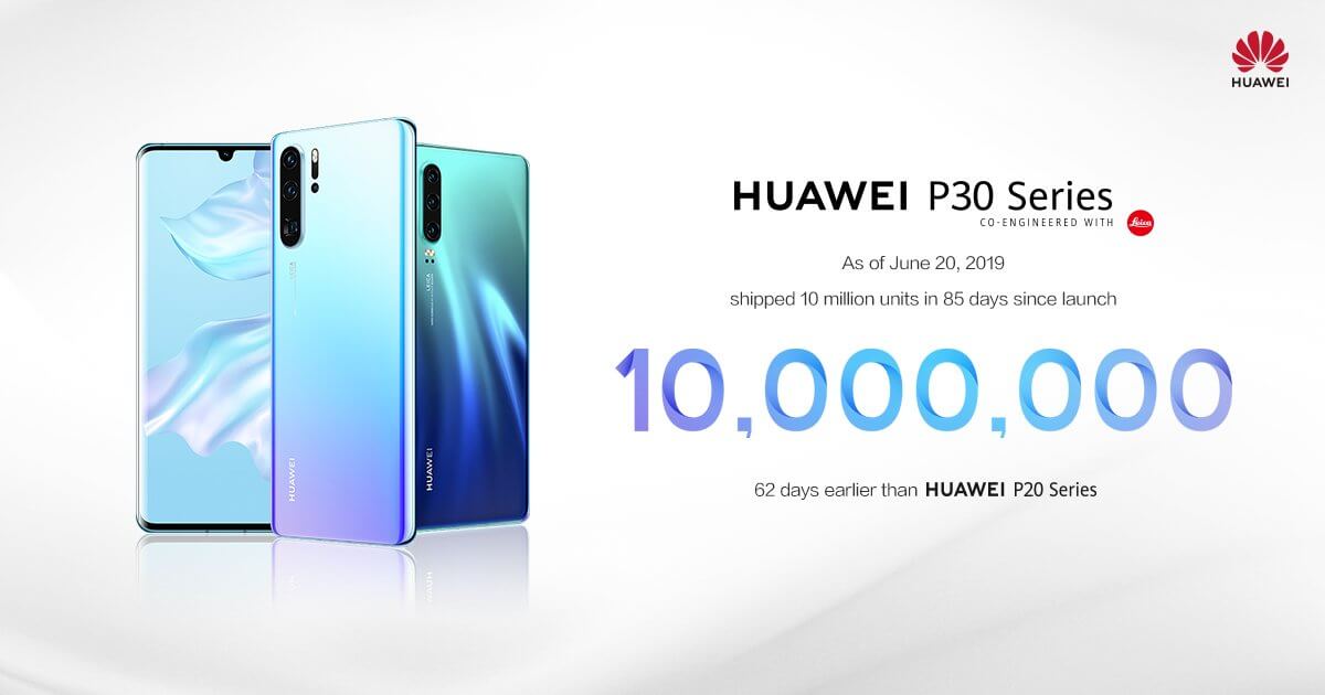 Huawei P30 Serie 10 Millionen Verkäufe