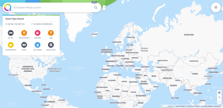 Qwant Maps: Europäischer Kartendienst steht als Beta zur Verfügung