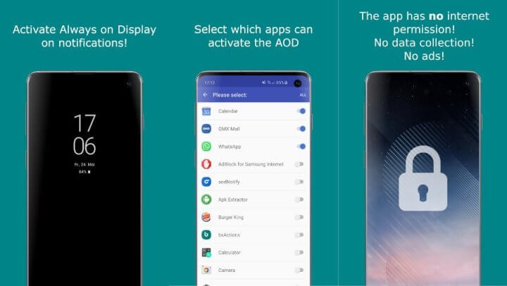 aodNotify - Always On Display on Notifications