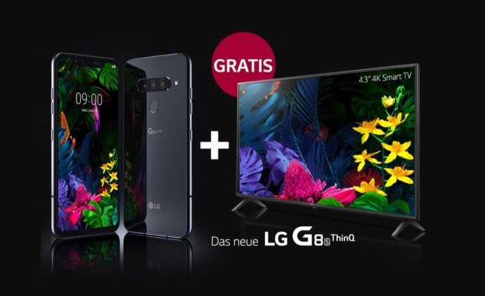 LG G8s ThinQ kaufen, 43″ 4K Fernseher gratis dazu