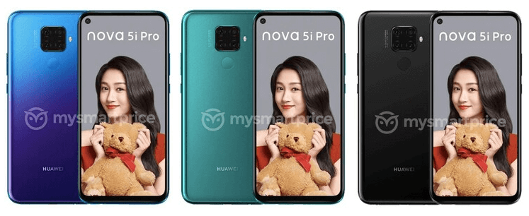 Huawei Nova 5i Pro aka Huawei Mate 30 Lite Pressebilder