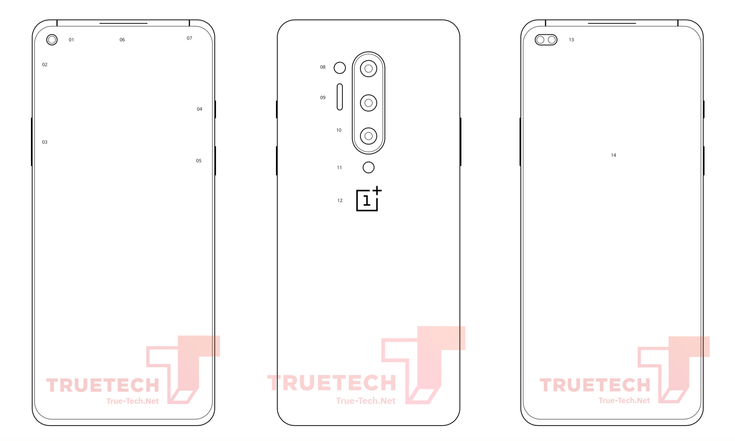 OnePlus 8 Pro CAD-Skizze
