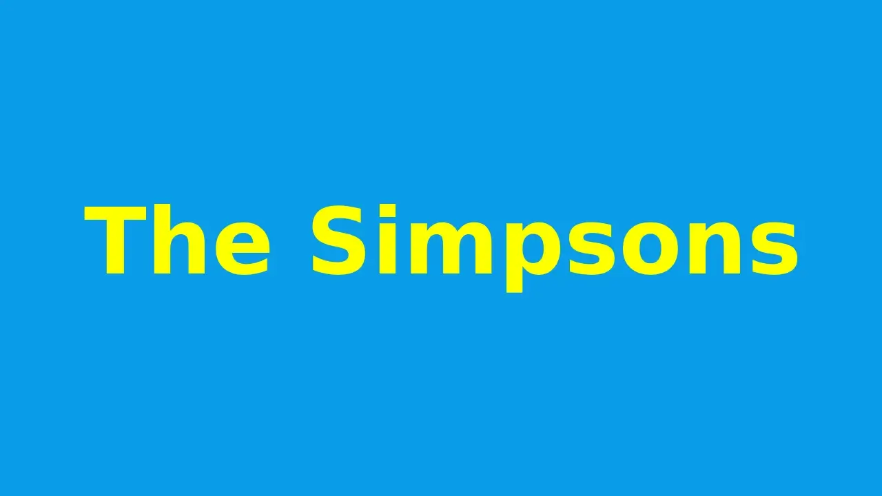 The Simpsons Header Text