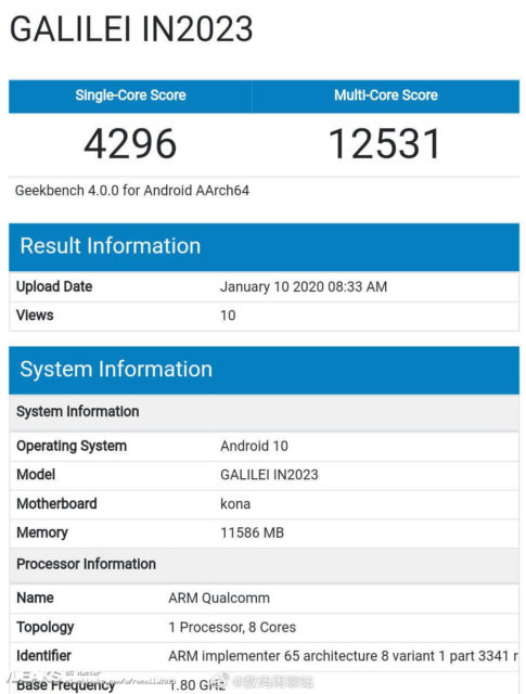 OnePlus 8 Pro Geekbench