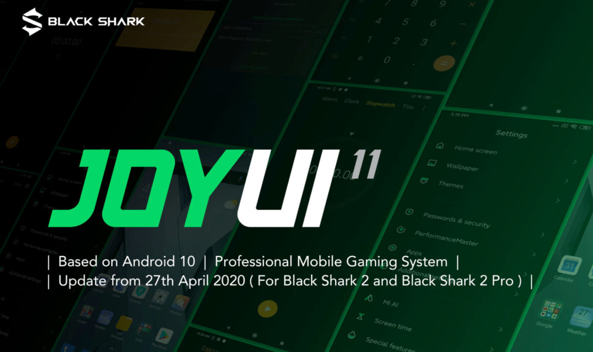 Xiaomi Black Shark 2 (Pro) Android 10 JOYUI 11 Update