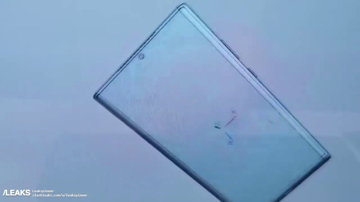 Samsung Galaxy Note 20 CAD-Zeichnung