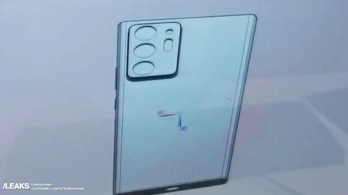 Samsung Galaxy Note 20 CAD-Zeichnung