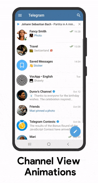 Telegram Android Animations