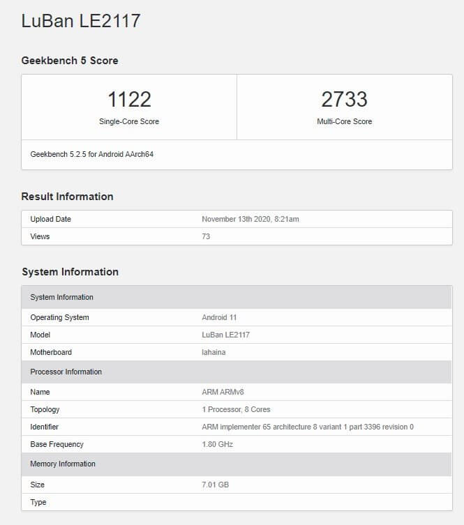 OnePlus 9 Pro Geekbench OnePlus 9 Pro Geekbench