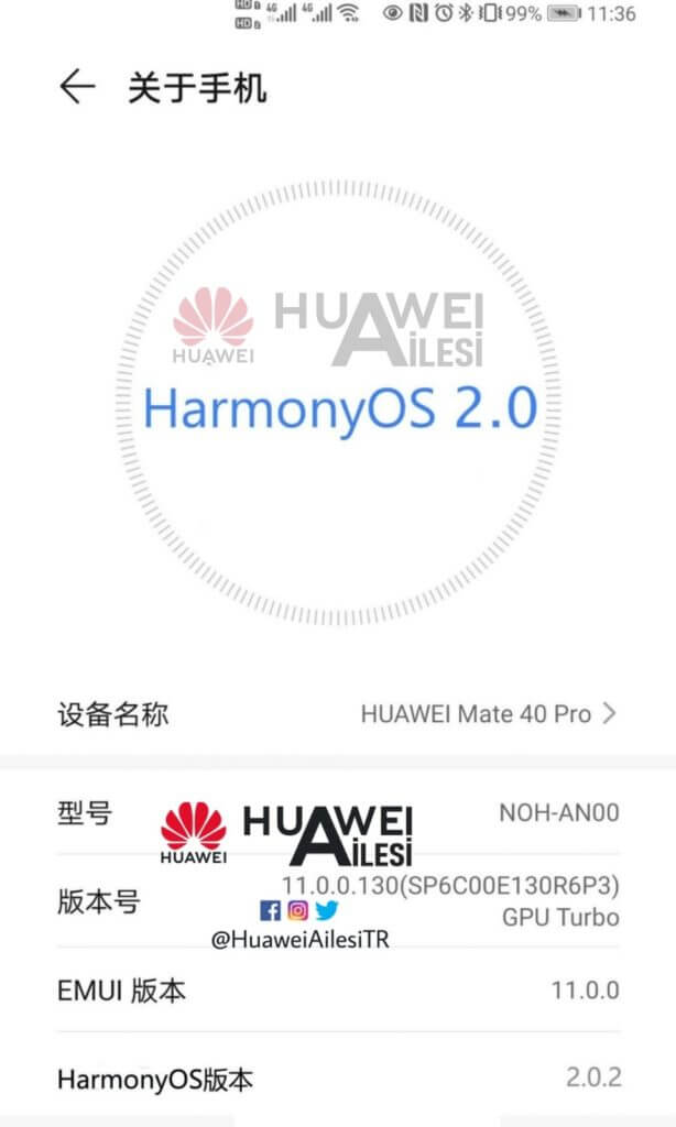 Huawei Mate 40 Pro HarmonyOS 2.0.2