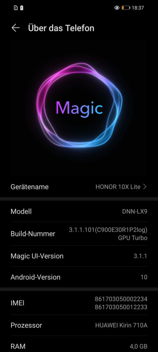 Honor 10X Lite Magic UI 3.1 Screenshot