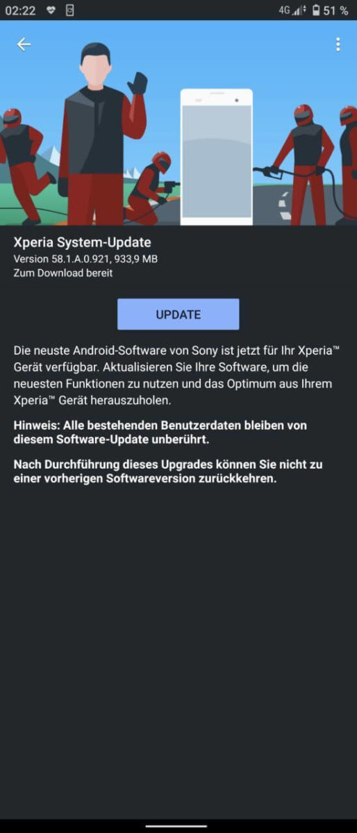 Sony Xperia 1 II Android 11 Update