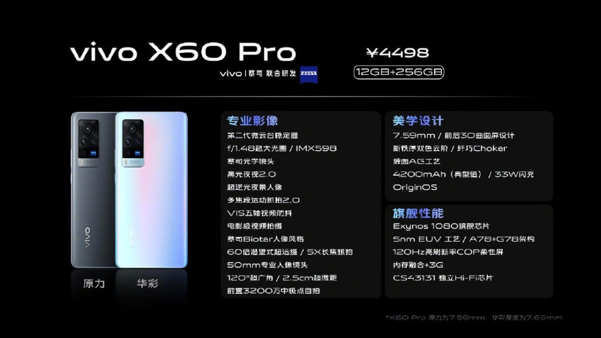 Vivo X60 Pro Specs