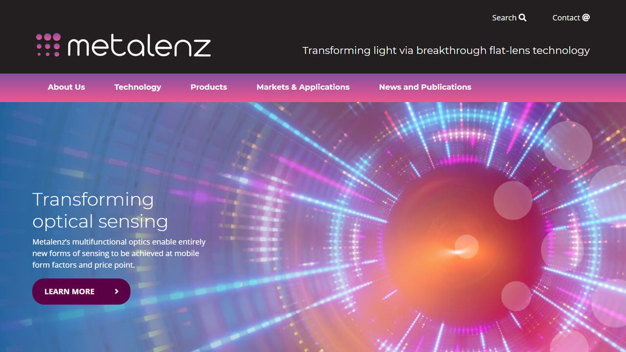 Metalenz Webseite