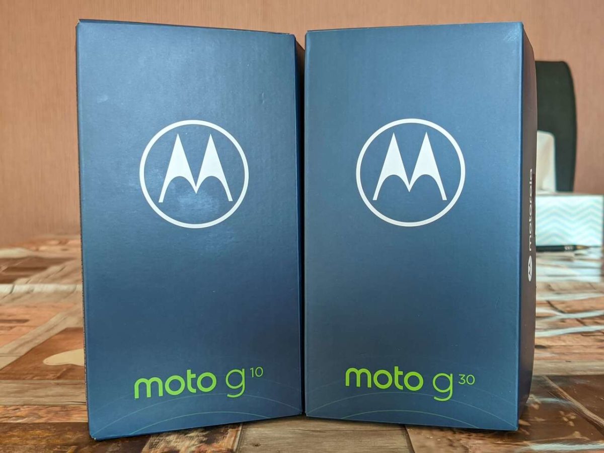 Motorola Moto G10 und Moto G30 Box
