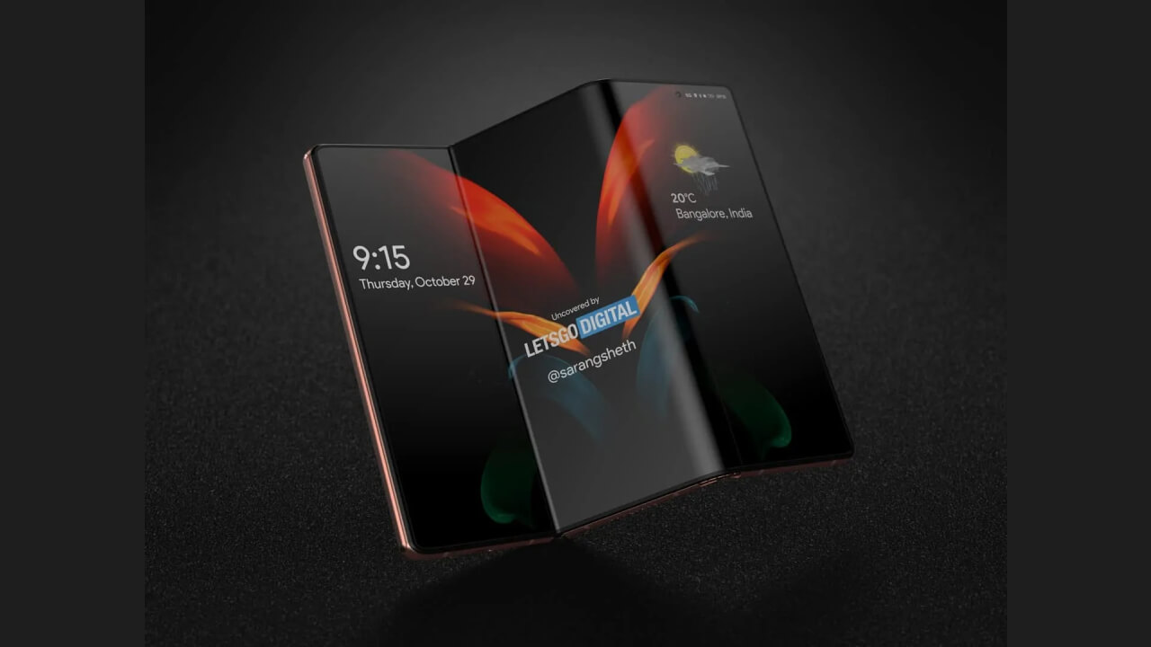 Samsung Galaxy Z Fold with sliding keyboard